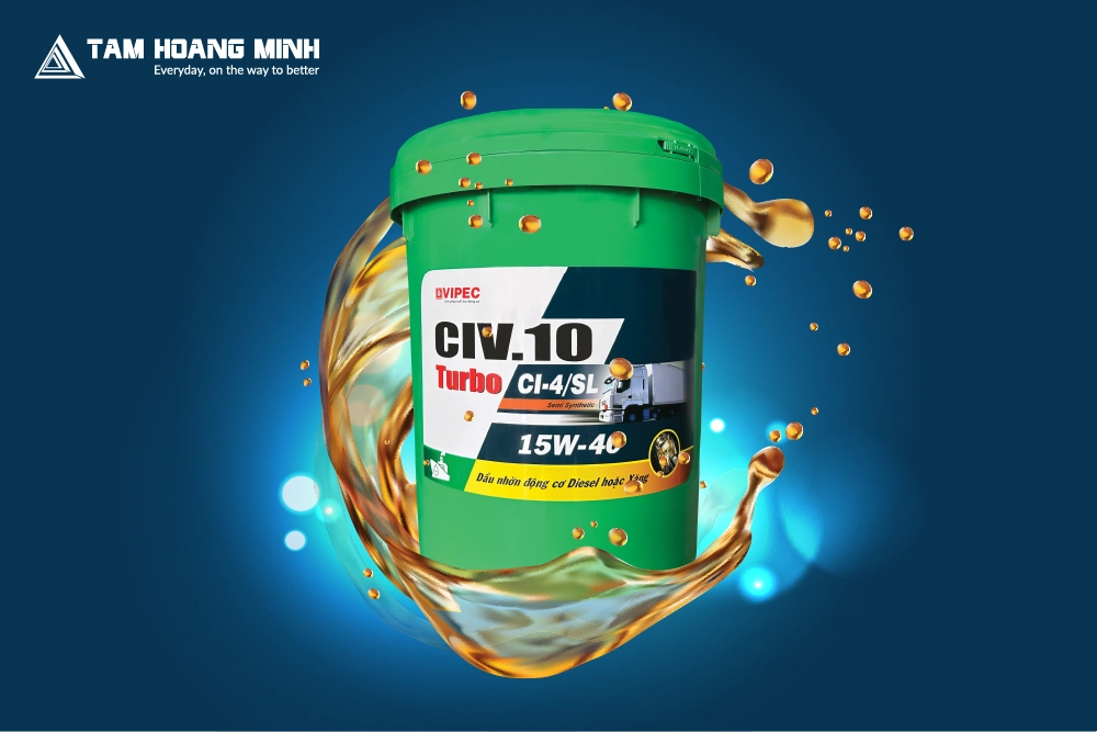 CIV.10 SAE 15W-40 - DẦU NHỜN ĐỘNG CƠ CHUYÊN DIESEL CI-4 CAO CẤP